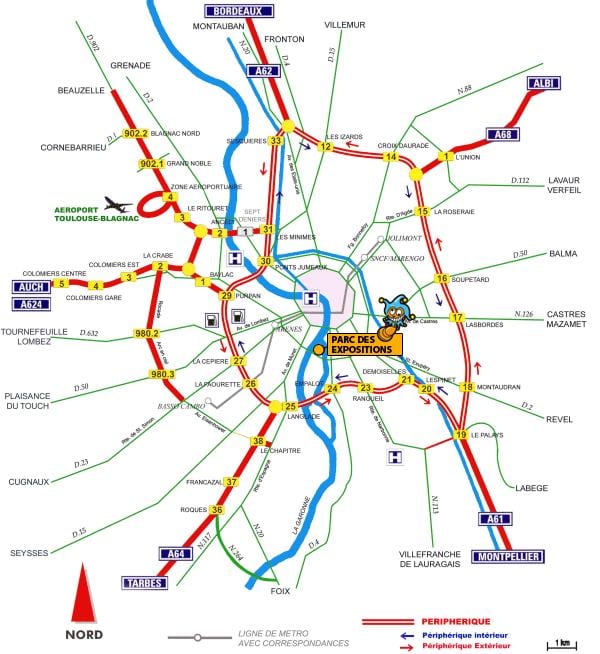 地图图卢兹高速公路