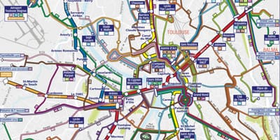 图卢兹巴士路线图